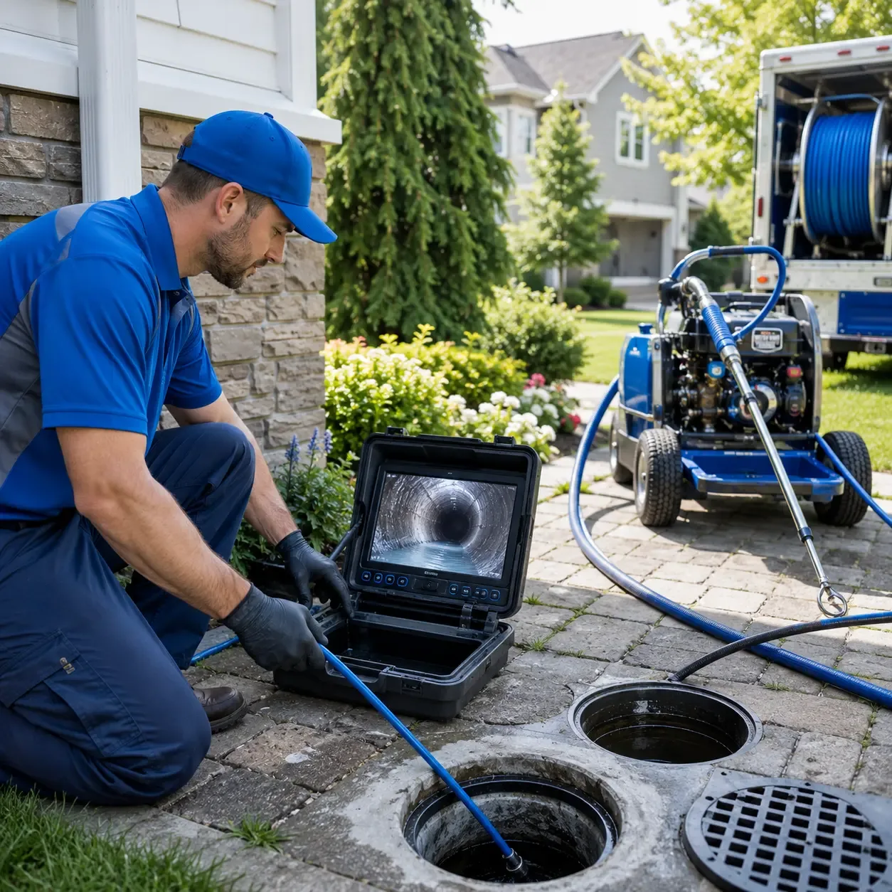 Outdoor drain cleaning professionals serving Kewaskum, WI