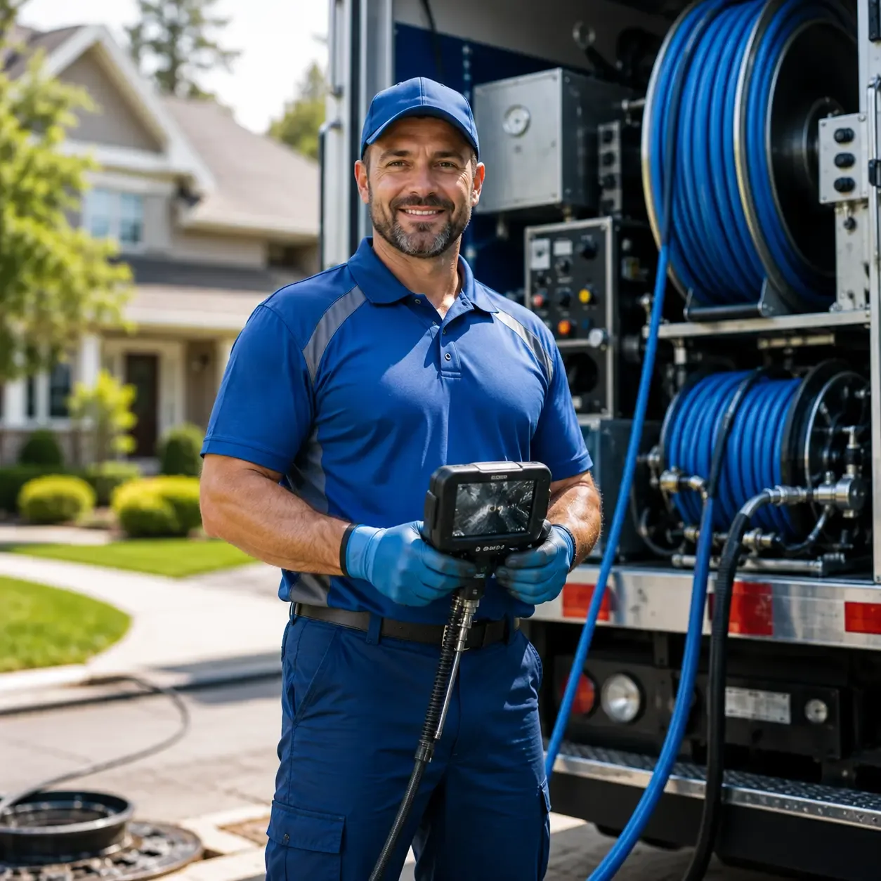 Local outdoor drain cleaning specialists in Kewaskum, WI